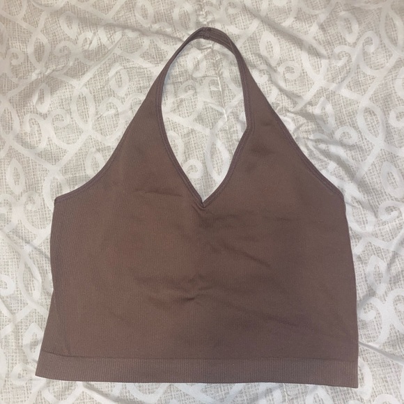 Brown halter tank top medium - Picture 1 of 3